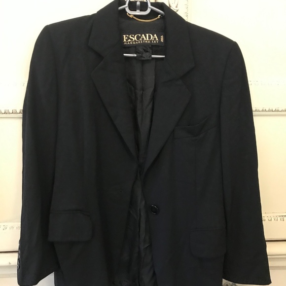 Black Escada Margaretha Ley Blazer Great Condition - Picture 1 of 3